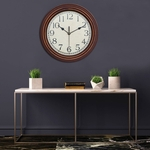 Relógio de parede grande cozinha moderna de madeira rústica do vintage quartzo silencioso 12 polegadas