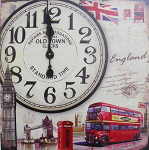 Relogio de Parede Grande Vintage Retro Decoracao Inglaterra (XIN-05)