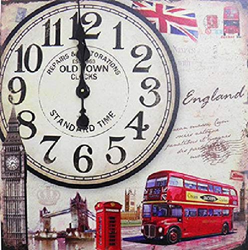 Relogio de Parede Grande Vintage Retro Decoracao Inglaterra (XIN-05)