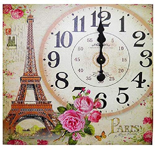 Relogio de Parede Grande Vintage Retro Decoracao Torre Eiffel (XIN-05)