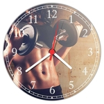 Relógio De Parede Halteres Academia Fitness Musculação
