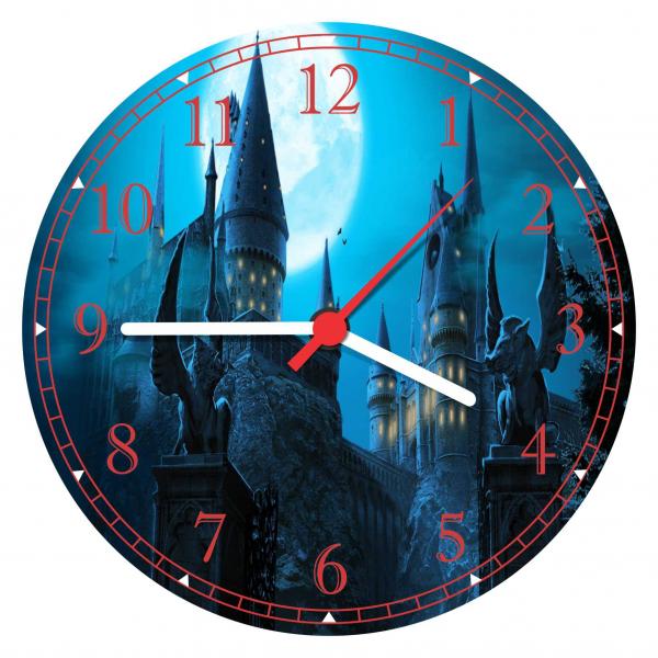 Relógio de Parede Harry Potter Castelo de Hogwarts Filmes Cinema - Vital Quadros