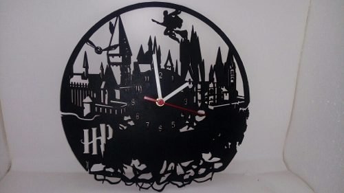 Relógio de Parede Harry Potter Decoração Arte Mdf