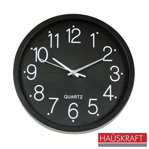 Relógio de Parede Haüskraft Diam.34x2,5cm Black RELP-010