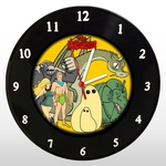 Relógio de Parede - Herculoides - em Disco de Vinil - Mr. Rock - Desenho Animado