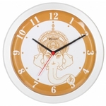 Relógio de Parede Herweg Branco Ganesha 26CM 660017-021