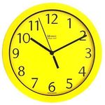 Relógio De Parede Herweg Em Aluminio Amarelo Mod: 6718268