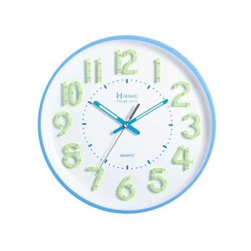 Relógio de Parede Herweg Redondo 6477 - Branco e Azul