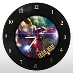 Relógio de Parede - Homem de Ferro - em Disco de Vinil - Marvel Comics - Vingadores - Mr. Rock