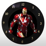 Relógio de Parede - Homem de Ferro - em Disco de Vinil - Marvel Comics - Vingadores - Mr. Rock