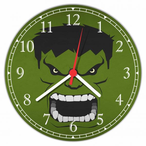 Relógio de Parede Hulk Super Heróis Vingadores - Vital Quadros