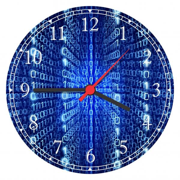 Relógio de Parede Informática Números Binário Salas Decorar - Vital Quadros