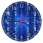 Relógio de Parede Informática Números Binários Arte e Decoração