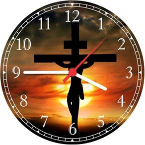 Relógio de Parede Jesus Cruz Religiosidade Cristo
