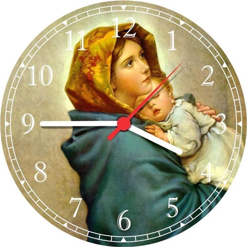 Relógio de Parede Jesus e Maria Religiosidade