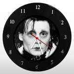 Relógio de Parede - Jhonny Depp - em Disco de Vinil - Mr. Rock - Edward Mãos de Tesoura