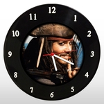 Relógio de Parede - Jhonny Depp - em Disco de Vinil - Mr. Rock - Jack Sparrow