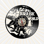 Relógio de Parede Jurassic World Vinil LP Decor Retrô Vintage