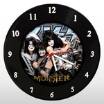 Relógio de Parede -Kiss - em Disco de Vinil - Mr. Rock - Monster