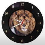 Relógio de Parede - Leão - em Disco de Vinil - Mr. Rock – Lion - Animal