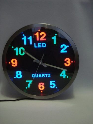 Relógio de Parede Led Colorido Quartz - Megaligth