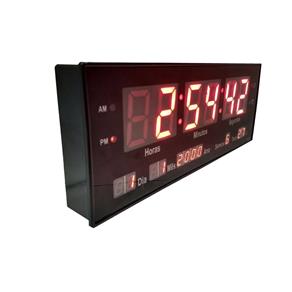 Relogio de Parede Led Digital Calendário Alarme Temp 33Cm