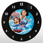 Relógio de Parede - Lilo e Stitch - em Disco de Vinil - Mr. Rock - Disney