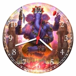 Relógio de Parede Lord Ganesha Shiva Hinduísmo Religião