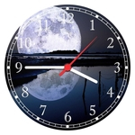 Relógio De Parede Lua Planeta Terra Gaia Astronomia Decoração