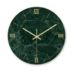Relógio de parede luxo moderna textura de mármore despertador home decoração de quarto