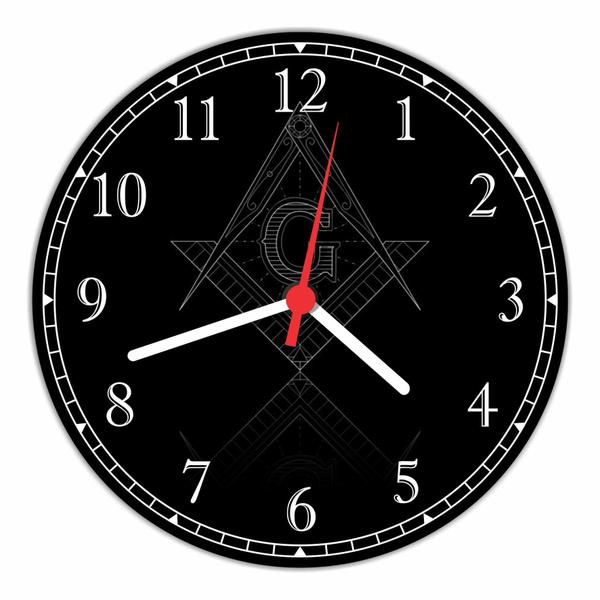 Relógio de Parede Maçonaria Maçons Decoração Quartz - Vital Quadros