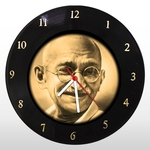 Relógio de Parede - Mahatma Gandhi - em Disco de Vinil - Religioso - Mr. Rock