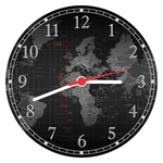 Relógio De Parede Mapa Mundo Países Continentes