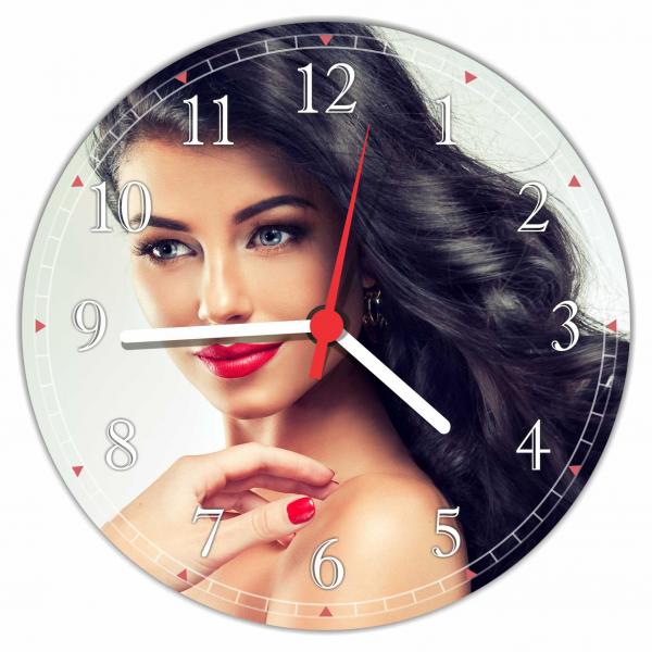 Relógio de Parede Maquiagem Salão de Beleza Cabelos Loiros Ruivos Decorações - Vital Quadros