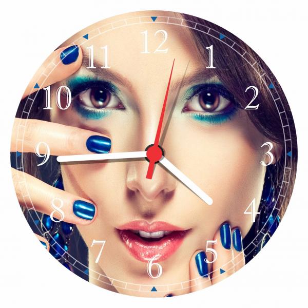 Relógio de Parede Maquiagem Salão de Beleza Unhas Manicure Sala - Vital Quadros