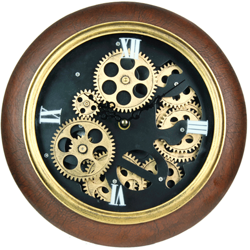 Relógio de Parede Maquinário Romano 28 Cm