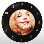 Relógio de Parede - Marilyn Monroe - em Disco de Vinil - Mr. Rock - Cinema Retrô