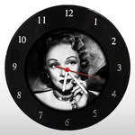 Relógio de Parede - Marlene Dietrich - em Disco de Vinil - Mr. Rock