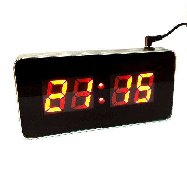 Relógio de Parede Médio Digital Led Hora Luatek Lk-1018