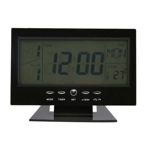 Relógio de Parede Mesa Digital Data Temperatura Alarme Pilha - Quem Ver Compra