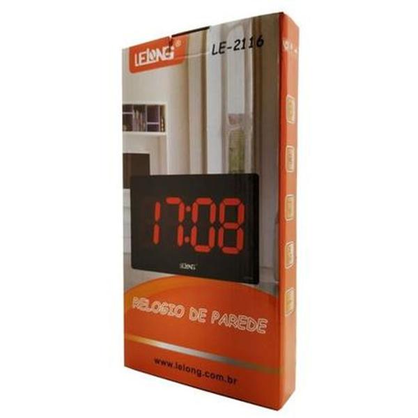 Relógio de Parede Mesa Led Grande Calendário Lelong Le-2116