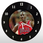 Relógio de Parede - Michael Jordan - em Disco de Vinil - Mr. Rock – NBA - Chicago Bulls