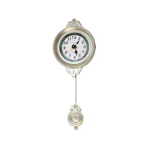 Relógio de Parede Mini com Pêndulo Metálico