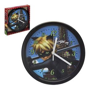 Relógio de Parede Miraculous Preto Cat Noir
