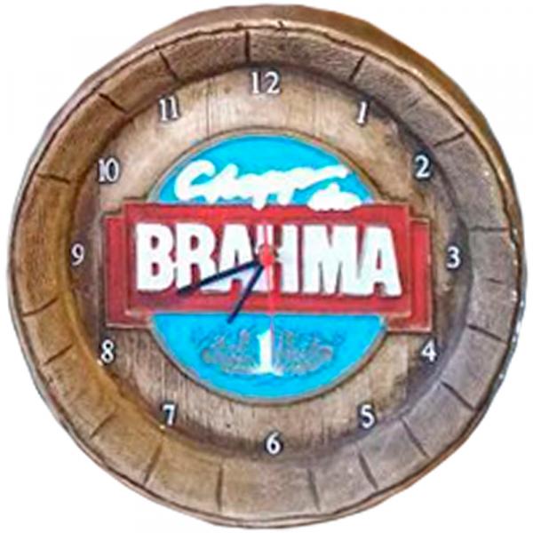 Relógio de Parede - Mod. Tampa de Barril - Brahma Chopp - Retrofenna