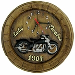 Relógio De Parede - Mod. Tampa De Barril - Harley Davidson - 1903