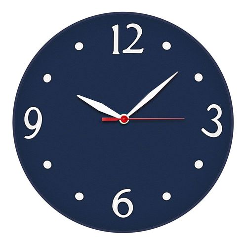 Relógio de Parede Moderno Delta Master Azul