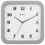 Relógio De Parede Moderno Quadrado Cinza - Herweg