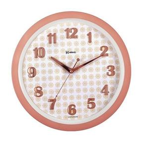 Relógio de Parede Moderno Rosé Fosco 34,6 Cm Herweg 6821-319