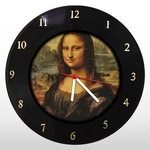 Relógio de Parede - Monalisa - em Disco de Vinil - Mr. Rock - Leonardo Da Vinci